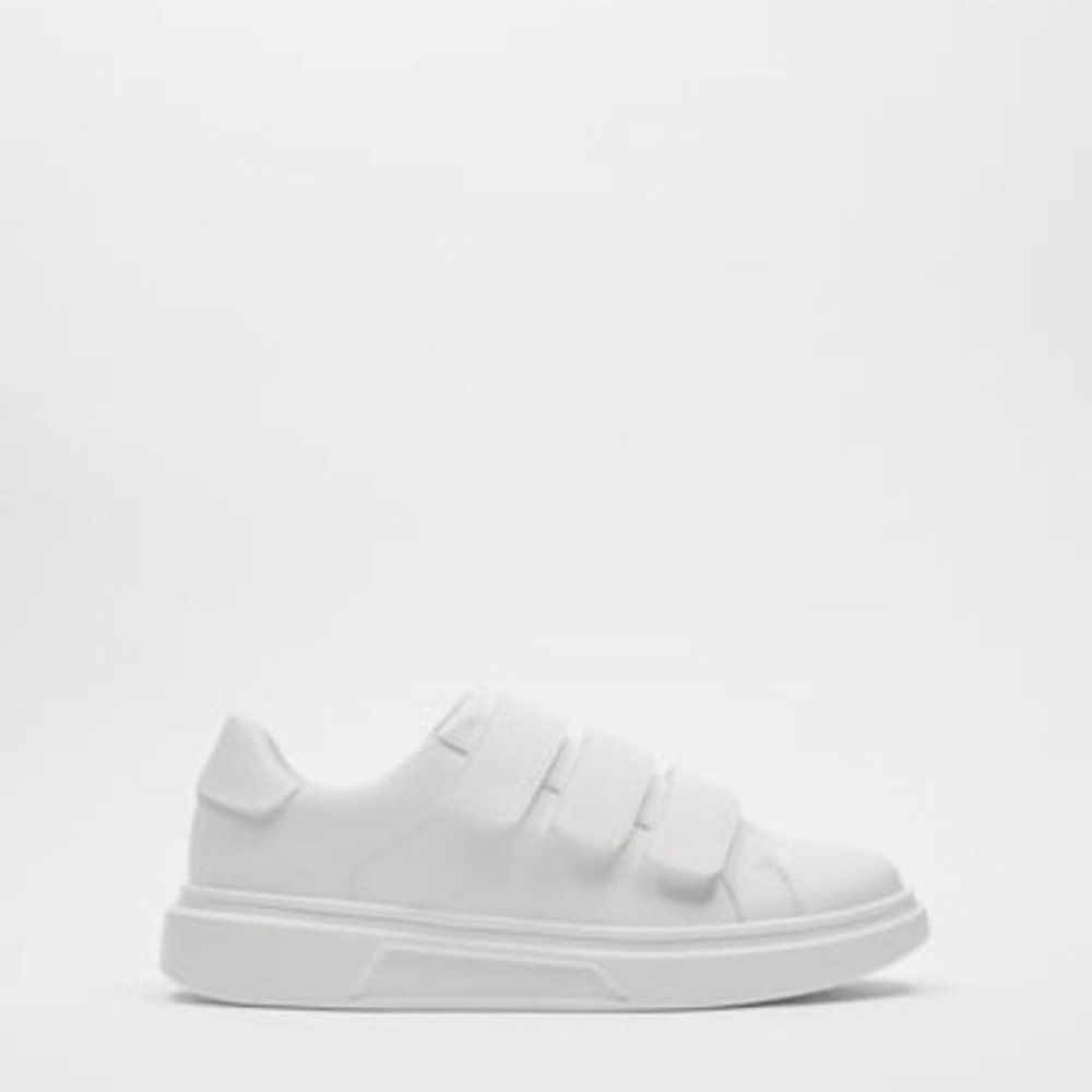 Zara White Velcro Low Top Sneakers